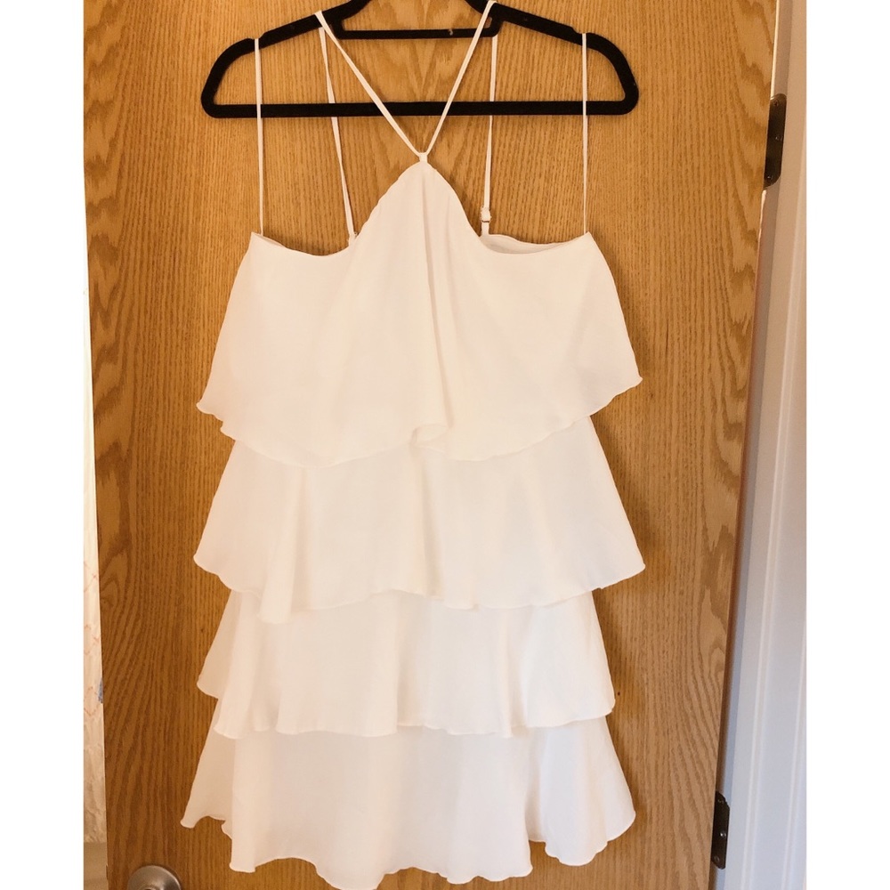 NEW Fanco Ruffle White Dress